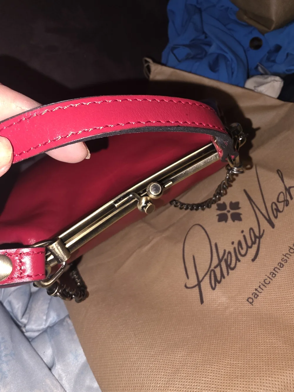 Patricia Nash Red Leather Crossbody Bag